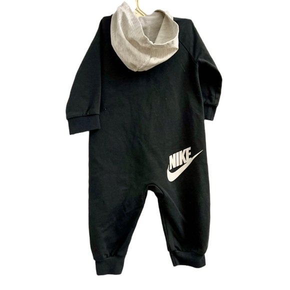 Nike Gray Footies One Piece with Hood and Zipper - Picture 3 of 3